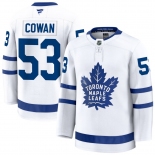 Men's Toronto Maple Leafs #53 Easton Cowan White Authentic Jersey Men's Toronto Maple Leafs #53 Easton Cowan White Authentic Jersey