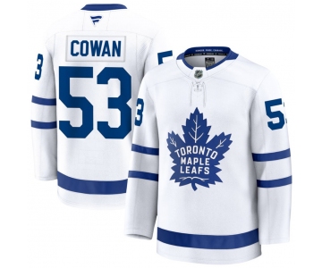 Men's Toronto Maple Leafs #53 Easton Cowan White Authentic Jersey
