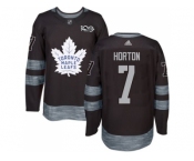 Men's Toronto Maple Leafs #7 Tim Horton Black 1917-2017 100th Anniversary Stitched NHL Jersey