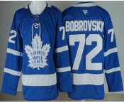 Men's Toronto Maple Leafs #72 Sergei Bobrovsky Blue Authentitc Jersey Men's Toronto Maple Leafs #72 Sergei Bobrovsky Blue Authentitc Jersey