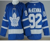 Men's Toronto Maple Leafs #92 Gavin McKenna Blue Authentitc Jersey Men's Toronto Maple Leafs #92 Gavin McKenna Blue Authentitc Jersey
