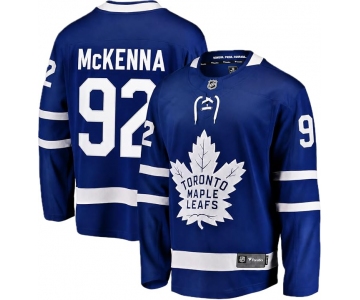 Men's Toronto Maple Leafs #92 Gavin McKenna Fanatics Blue Stitched Hockey Jersey