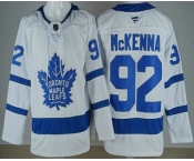Men's Toronto Maple Leafs #92 Gavin McKenna White Authentitc Jersey Men's Toronto Maple Leafs #92 Gavin McKenna White Authentitc Jersey