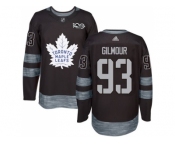 Men's Toronto Maple Leafs #93 Doug Gilmour Black 1917-2017 100th Anniversary Stitched NHL Jersey