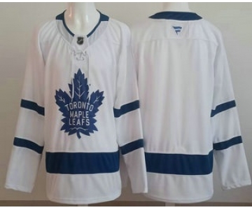 Men's Toronto Maple Leafs Blank White Authentitc Jersey