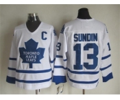 NHL Toronto Maple Leafs #13 Mats Sundin white Throwback Stitched jerseys