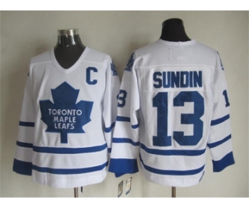NHL Toronto Maple Leafs #13 Mats Sundin white Throwback Stitched jerseys