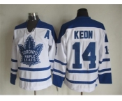 NHL Toronto Maple Leafs #14 Dave Keon white Throwback Fel Visking Shoulder Stitched jerseys