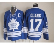 NHL Toronto Maple Leafs #17 Wendel Clark blue Throwback Stitched jerseys