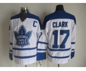 NHL Toronto Maple Leafs #17 Wendel Clark white Throwback Fel Visking Shoulder Stitched jerseys