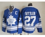 NHL Toronto Maple Leafs #27 Darryl Sittler blue Throwback Stitched jerseys