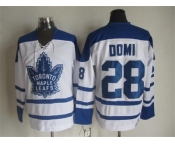 NHL Toronto Maple Leafs #28 Domi white Throwback Fel Visking Shoulder Stitched jerseys