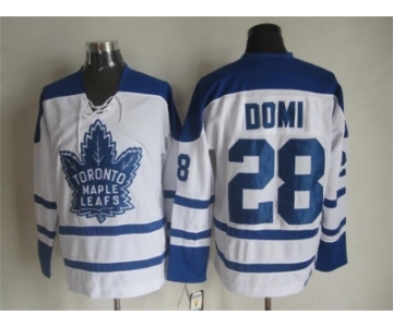 NHL Toronto Maple Leafs #28 Domi white Throwback Fel Visking Shoulder Stitched jerseys