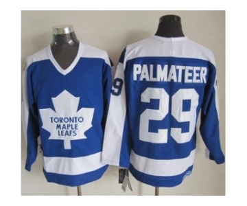 NHL Toronto Maple Leafs #29 Mike Palmateer Blue White CCM Throwback Stitched jerseys