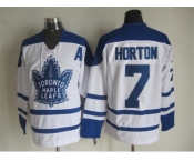 NHL Toronto Maple Leafs #7 Horton white Throwback Fel Visking Shoulder Stitched jerseys