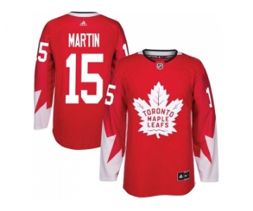 Toronto Maple Leafs #15 Matt Martin Red Alternate Stitched NHL Jersey