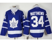 Toronto Maple Leafs #34 Auston Matthews Blue New Stitched NHL Jersey