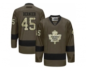 Toronto Maple Leafs #45 Jonathan Bernier Green Salute to Service Stitched NHL Jersey