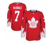 Toronto Maple Leafs #7 Lanny McDonald Red Alternate Stitched NHL Jersey