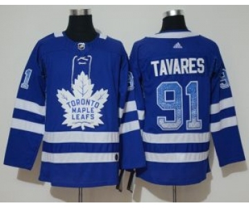 Toronto Maple Leafs #91 John Tavares Blue Drift Fashion Jersey