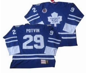 nhl Toronto Maple Leafs #29 Potvin Throwback Blue