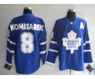 nhl jerseys pittaburgh toronto maple leafs 8# komisarek blue