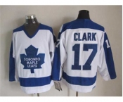 nhl jerseys toronto maple leafs #17 clark white[m&n]