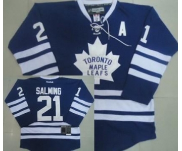 nhl jerseys toronto maple leafs #21 salming blue