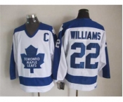 nhl jerseys toronto maple leafs #22 williams white[m&n][williams][patch C]