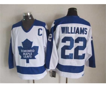 nhl jerseys toronto maple leafs #22 williams white[m&n][williams][patch C]