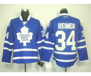 nhl jerseys toronto maple leafs #34 reimer blue