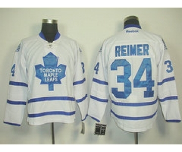 nhl jerseys toronto maple leafs #34 reimer full white