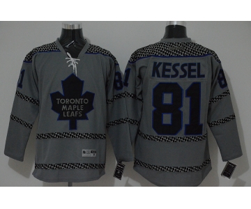 nhl jerseys toronto maple leafs #81 phil kessel grey [charcoal cross check]