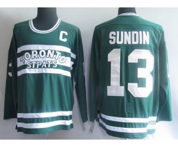 nhl pittaburgh toronto maple leafs #13 sundin green(ccm)