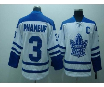 nhl toronto maple leafs #3 phaneuf patch white (c)