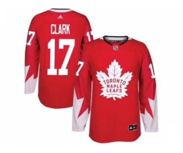 oronto Maple Leafs #17 Wendel Clark Red Alternate Stitched NHL Jersey