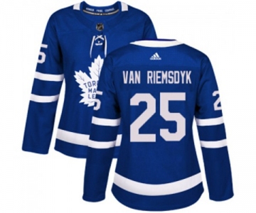 Women Adidas Toronto Maple Leafs #25 James Van Riemsdyk Authentic Royal Blue Home NHL Jersey