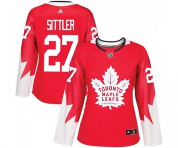 Women Adidas Toronto Maple Leafs #27 Darryl Sittler Authentic Red Alternate NHL Jersey