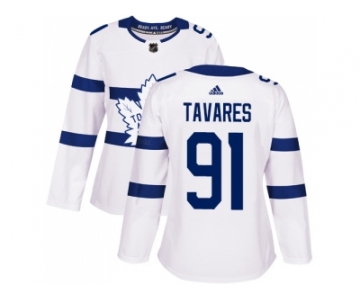 Women Adidas Toronto Maple Leafs #91 John Tavares White Authentic 2018 Stadium Series Stitched NHL Jersey