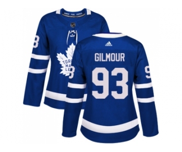 Women Adidas Toronto Maple Leafs #93 Doug Gilmour Blue Home Authentic Stitched NHL Jersey