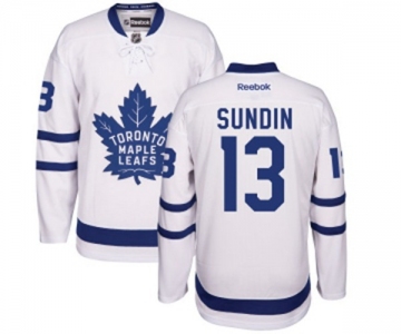 Women Reebok Toronto Maple Leafs #13 Mats Sundin Authentic White Away NHL Jersey