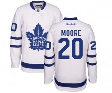 Women Reebok Toronto Maple Leafs #20 Dominic Moore Authentic White Away NHL Jersey