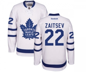 Women Reebok Toronto Maple Leafs #22 Nikita Zaitsev Authentic White Away NHL Jersey