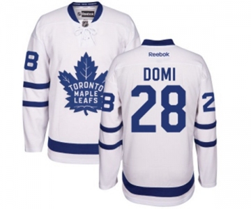 Women Reebok Toronto Maple Leafs #28 Tie Domi Authentic White Away NHL Jersey