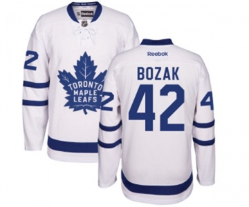 Women Reebok Toronto Maple Leafs #42 Tyler Bozak Authentic White Away NHL Jersey
