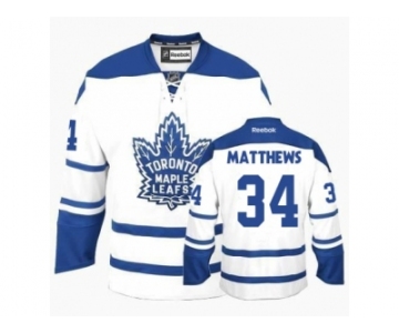 Women's Reebok Toronto Maple Leafs #34 Auston Matthews Authentic White Third NHL Jersey
