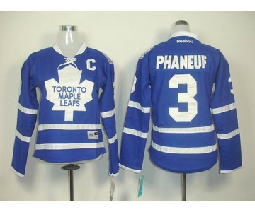 women nhl jerseys toronto maple leafs #3 phaneuf blue
