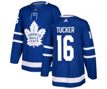 Youth Adidas Toronto Maple Leafs #16 Darcy Tucker Authentic Royal Blue Home NHL Jersey