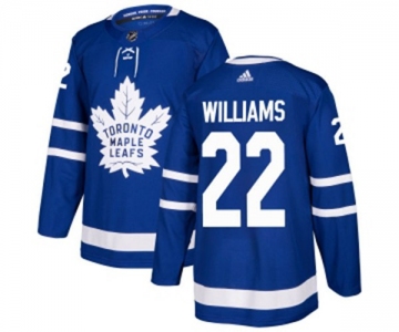 Youth Adidas Toronto Maple Leafs #22 Tiger Williams Authentic Royal Blue Home NHL Jersey