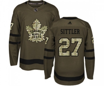 Youth Adidas Toronto Maple Leafs #27 Darryl Sittler Authentic Green Salute to Service NHL Jersey